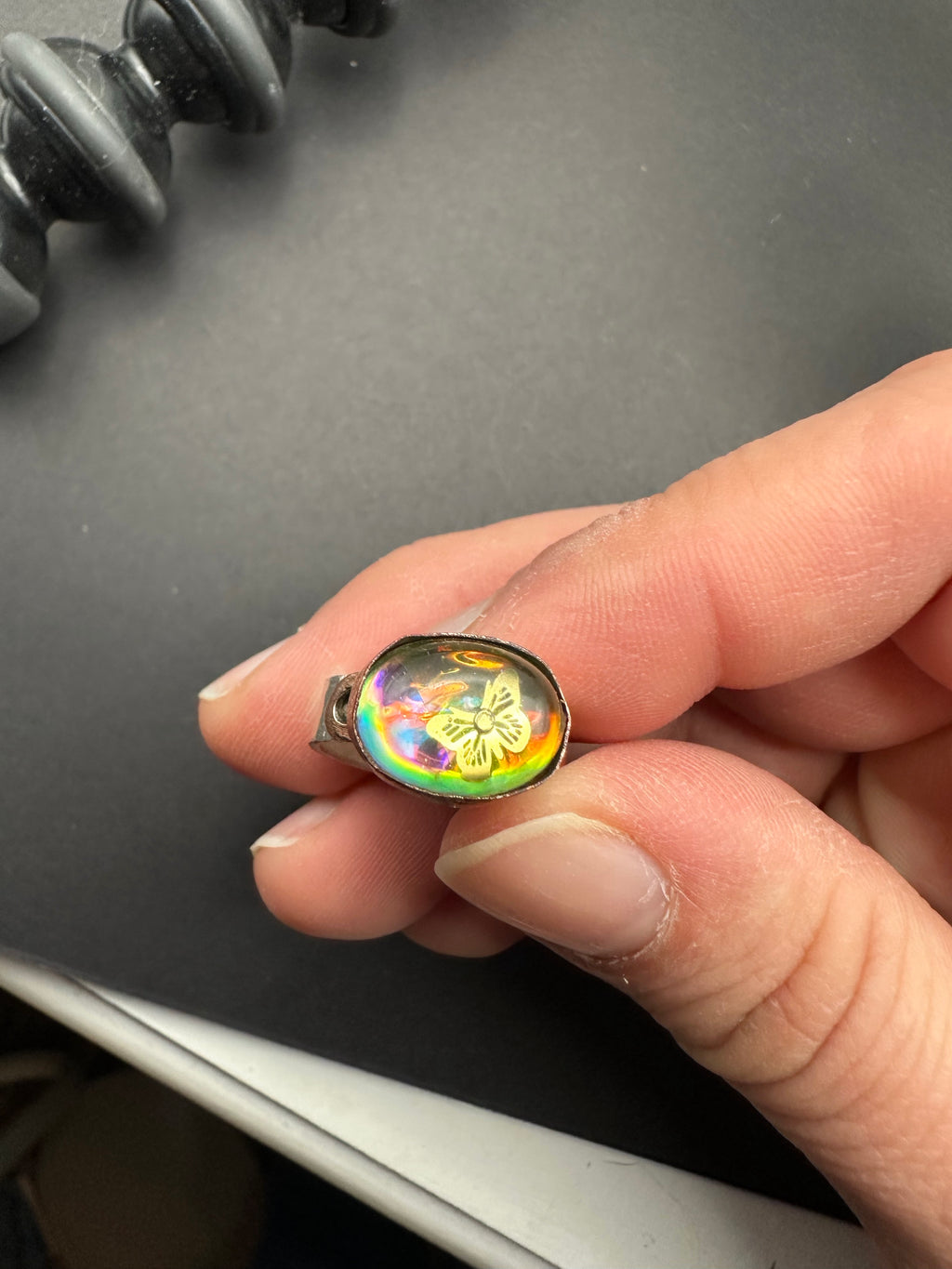 Green Butterfly Ring