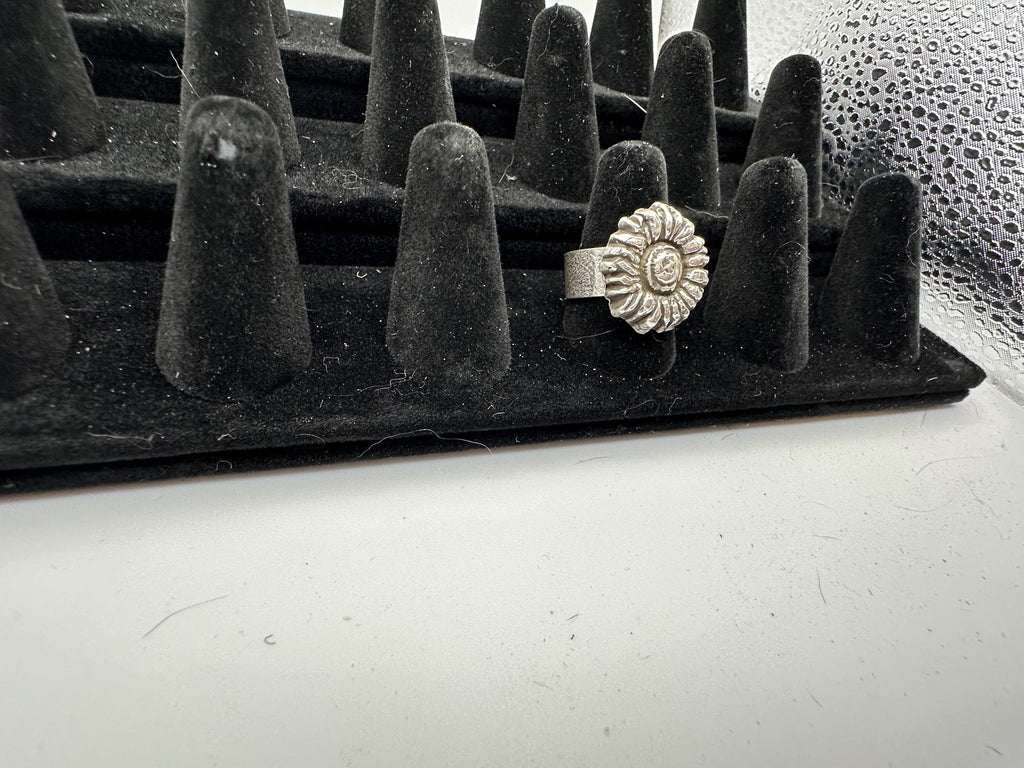 Silver Sunflower Ring