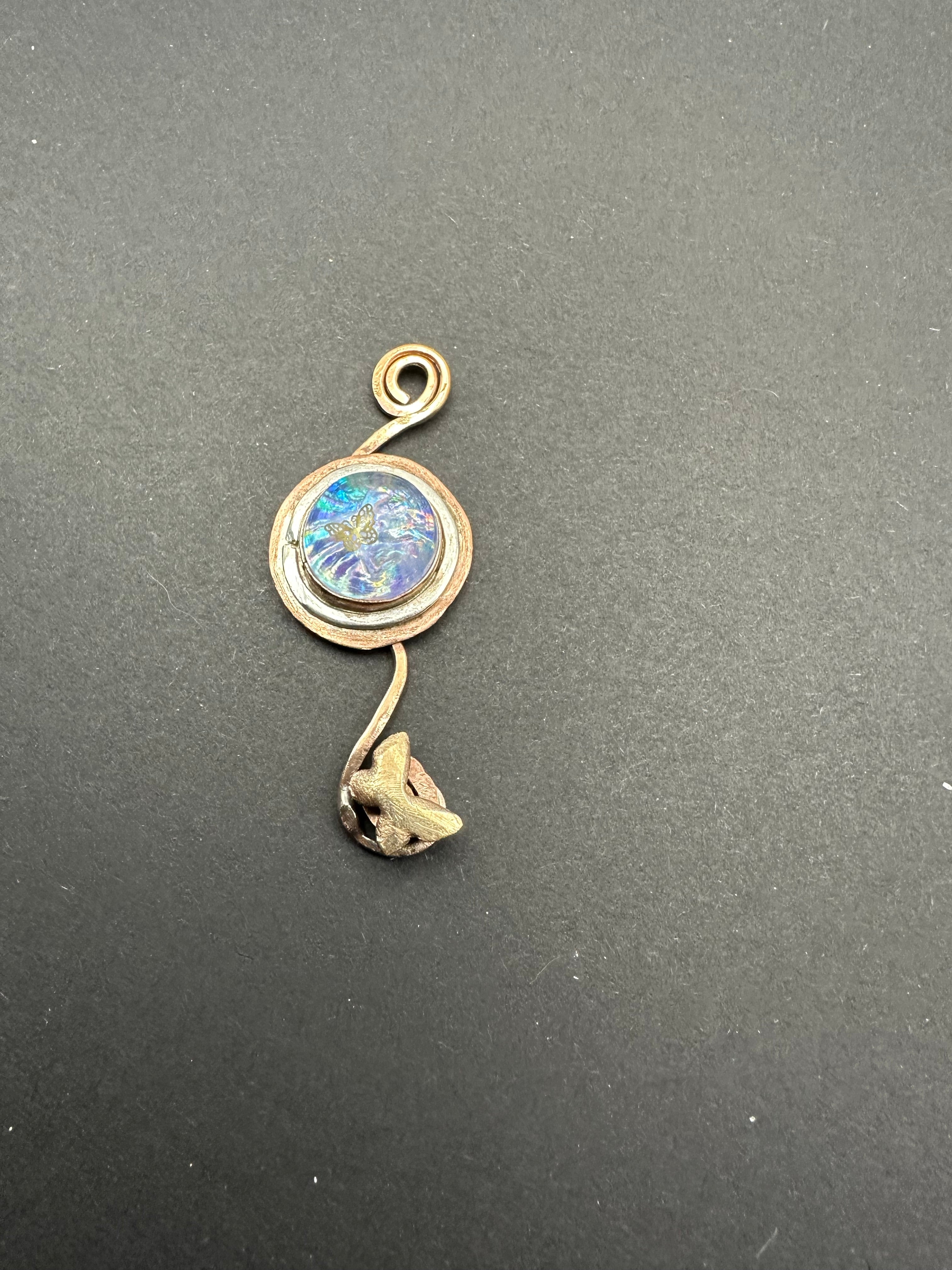 Butterfly Pendant with Lavender Cab