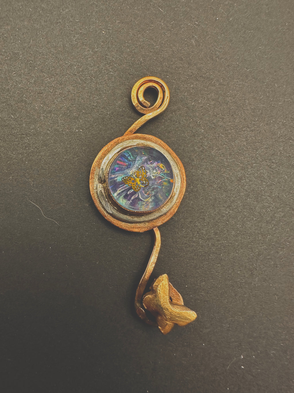 Butterfly Pendant with Lavender Cab