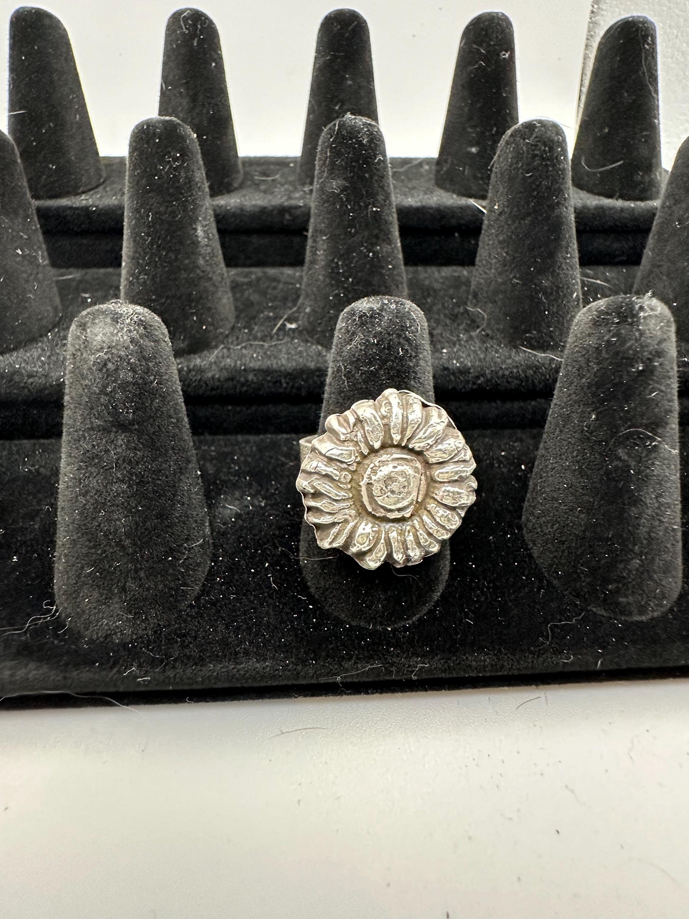 Silver Sunflower Ring