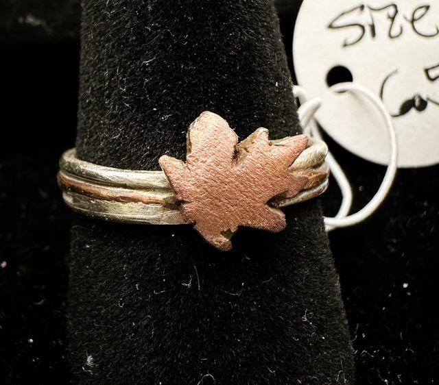 Copper Maple Leaf RIng