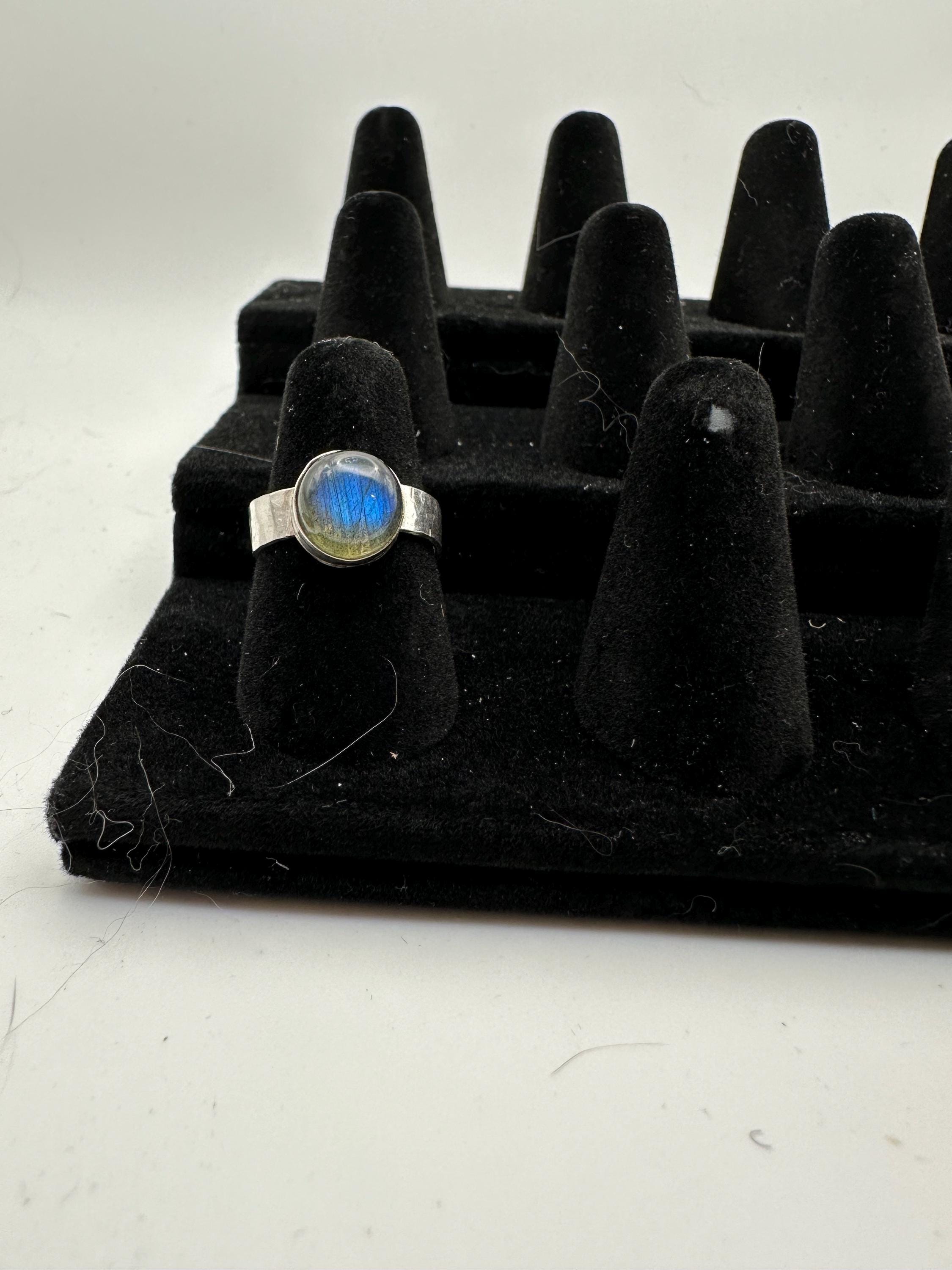 Silver and Labradorite Ring